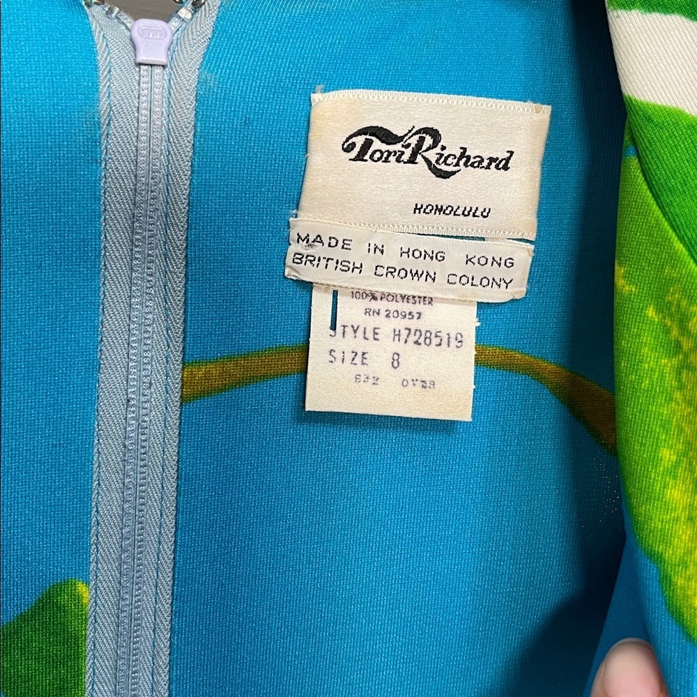 Vintage Tori Richard Honolulu | 60s/70s Orchid Hawaiian Floral | Size 8 - Picture 3 of 9